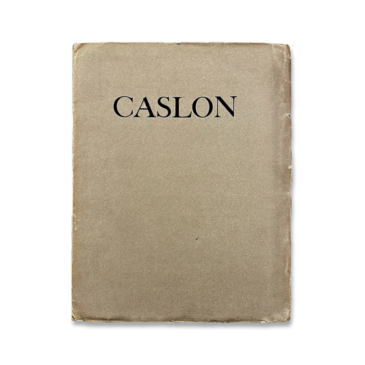 Caslon Old Face Type Specimen 1924