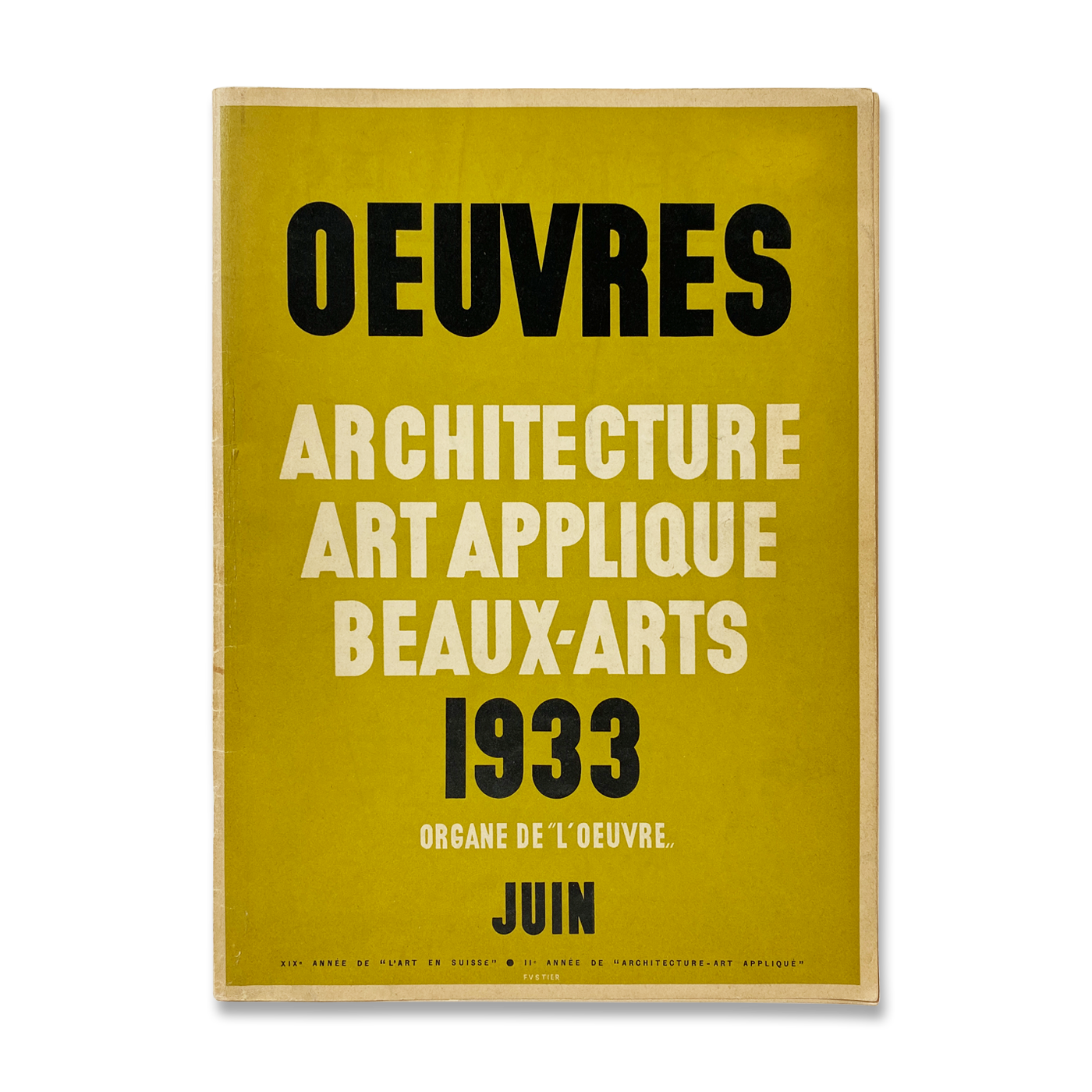 Oeuvres – Architecture Art Appliqué Beaux-Arts – Juin 1933