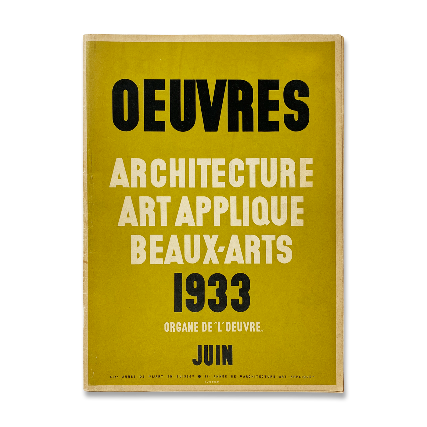 Oeuvres – Architecture Art Appliqué Beaux-Arts – Juin 1933