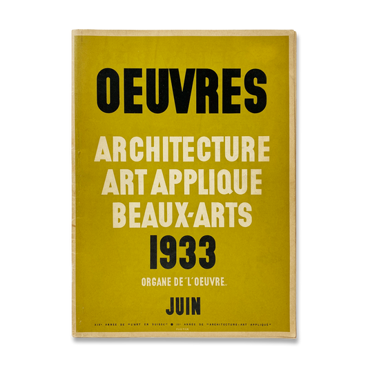 Oeuvres – Architecture Art Appliqué Beaux-Arts – Juin 1933